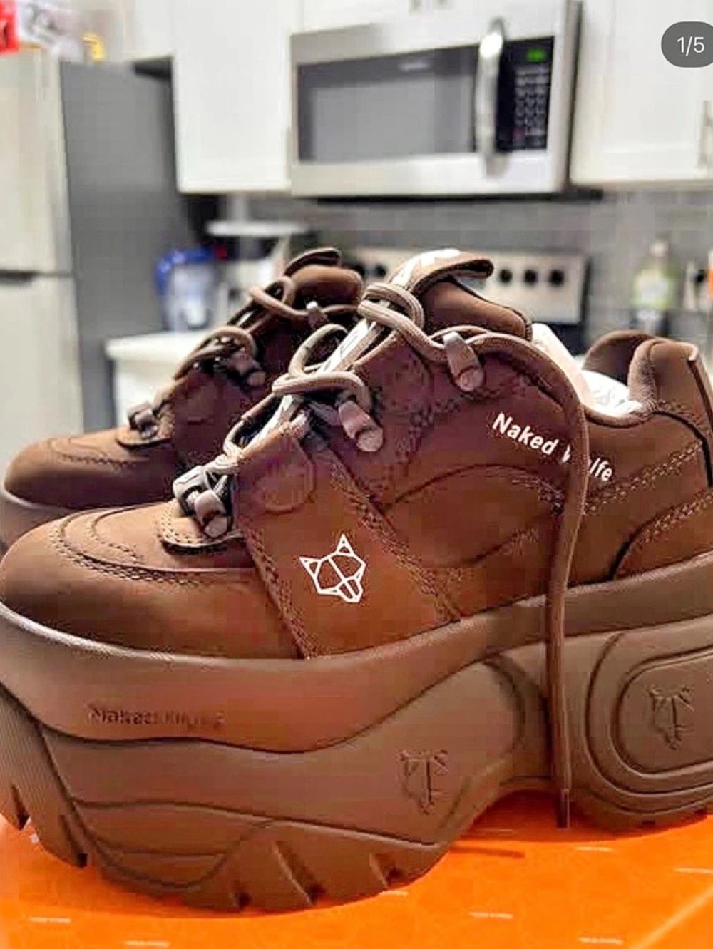 Naked Wolfe Adored Suede Sneaker Platform Sneakers in Brown